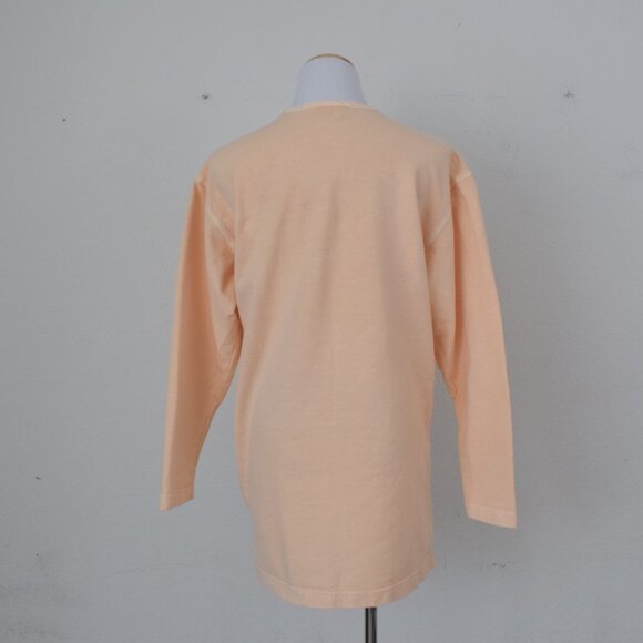 Vintage‎ 80s All Cotton Pale Yellow/Orange Sweatshirt size M - Picture 4 of 13